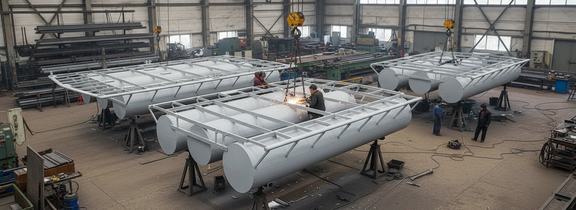 Стальные понтоны