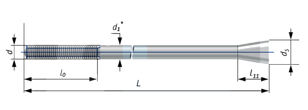 Болты фундаментные с разжимной цангой 6.1