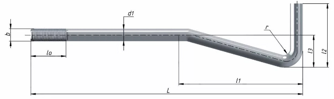 Болты фундаментные изогнутые 1.2