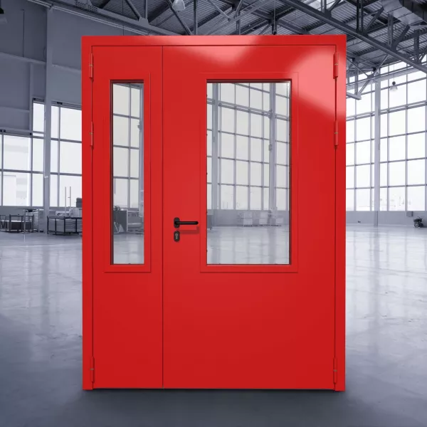 Противопожарная остеклённая дверь без порога ДПМО-02 EI-60