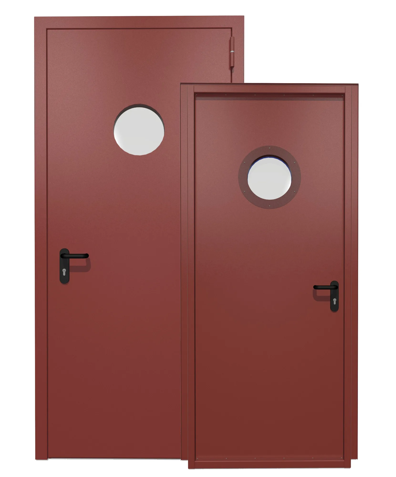 Противопожарные металлические двери без порога второго типа EI-60