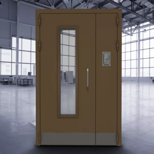 Техническая подъездная дверь с домофоном ДТМО-02Пд