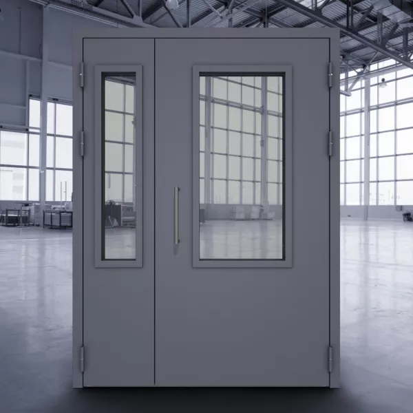 Техническая остеклённая дверь для переходного балкона