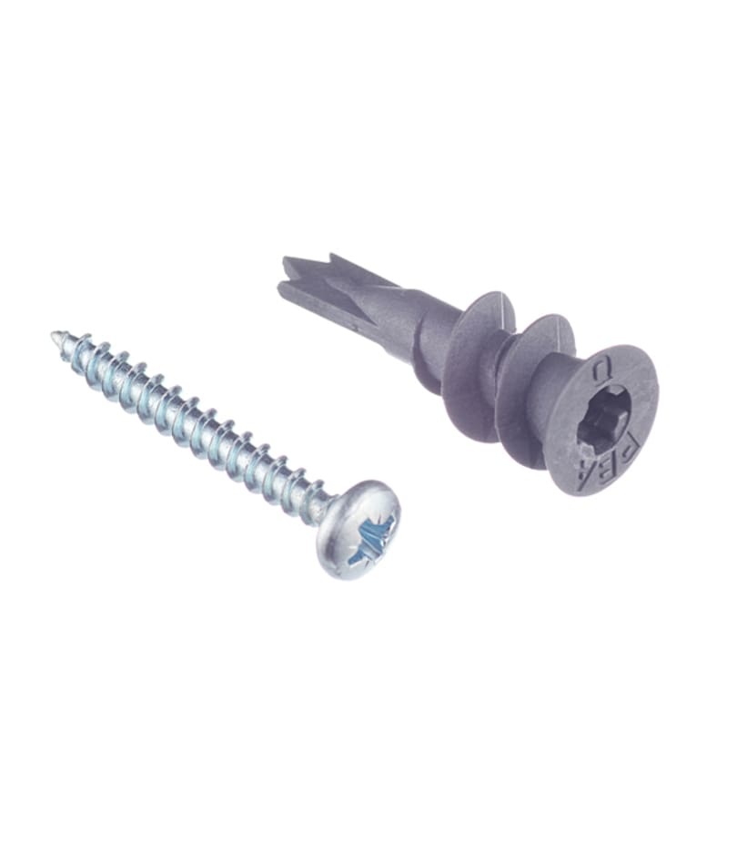 Дюбель для листовых материалов 4	5x35 мм нейлон усиленный с шурупом (100 шт.)