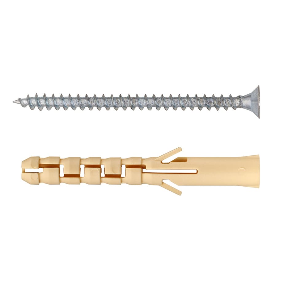 Дюбель распорный 6x50 мм нейлон с шурупом (40 шт.)