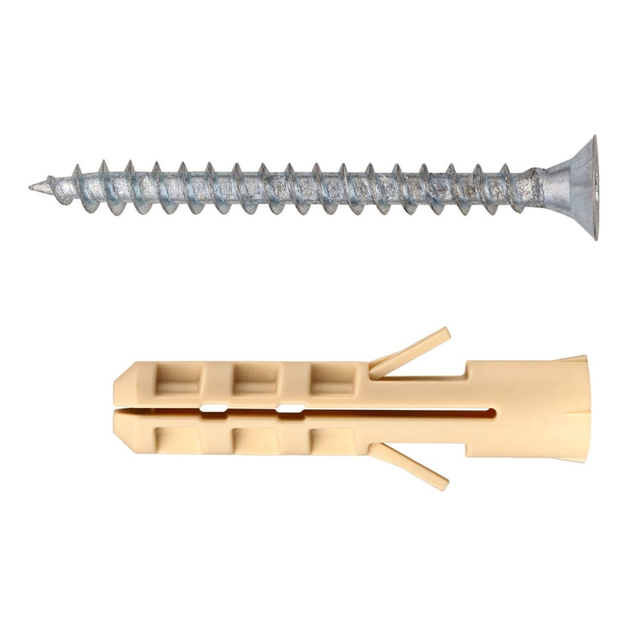 Дюбель распорный 6x30 мм нейлон с шурупом (60 шт.)