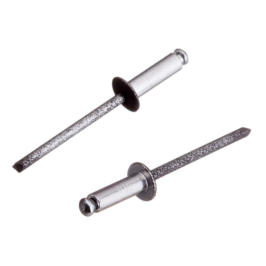 Заклепка вытяжная 4	0x12 мм алюминий/сталь серая RAL 7024 (100 шт.)