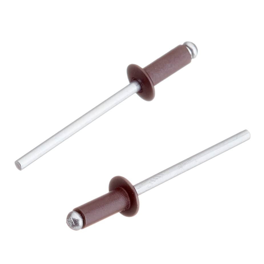 Заклепка вытяжная 4	0x10 мм алюминий/сталь коричневая RAL 8017 (100 шт.)