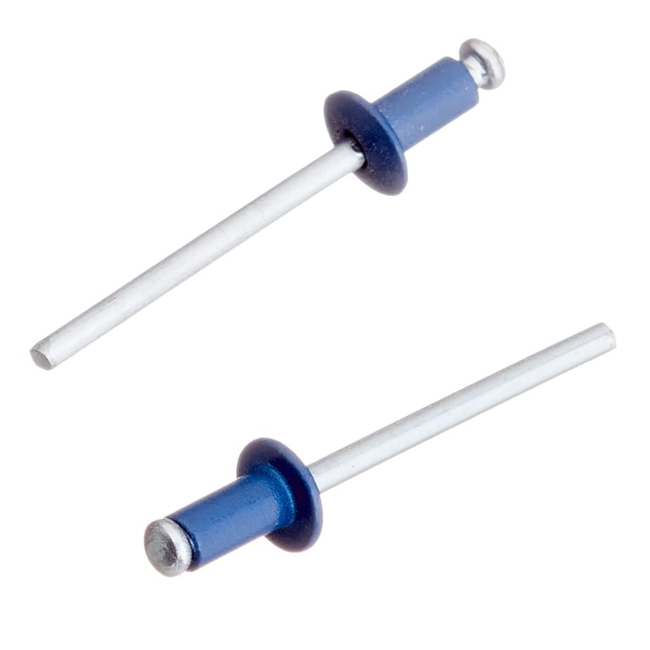 Заклепка вытяжная 4	8x8 мм алюминий/сталь синяя RAL 5005 (100 шт.)