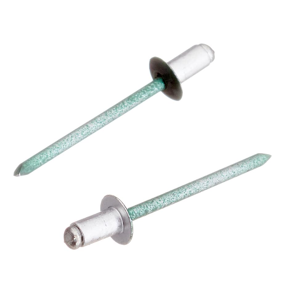 Заклепка вытяжная 4	0x6 мм алюминий/сталь зеленая RAL 6005 (100 шт.)