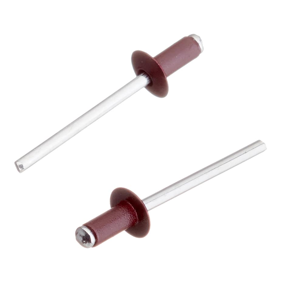 Заклепка вытяжная 4	0x8 мм алюминий/сталь красная RAL 3005 (100 шт.)