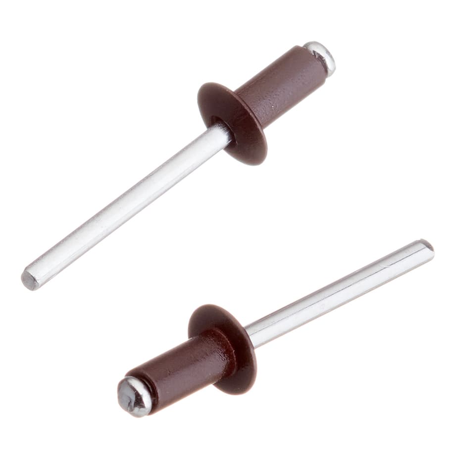 Заклепка вытяжная 4	8x10 мм алюминий/сталь коричневая RAL 8017 (100 шт.)