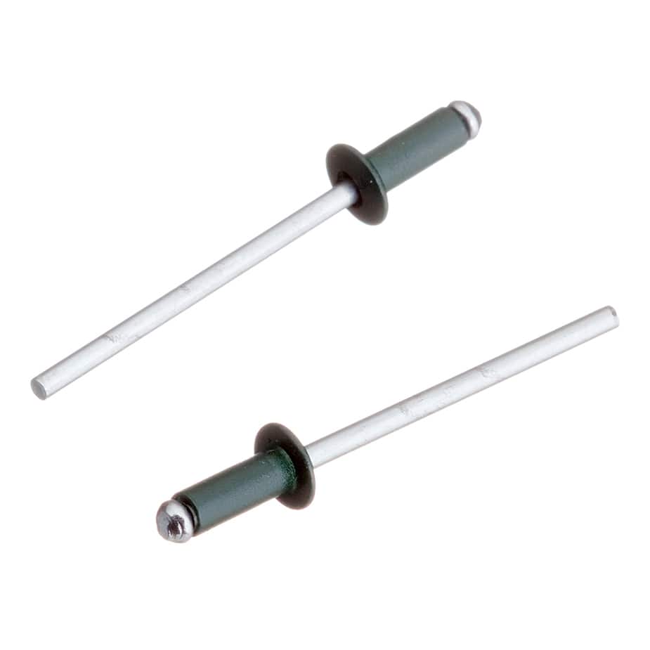 Заклепка вытяжная 3	2x8 мм алюминий/сталь зеленая RAL 6005 (100 шт.)