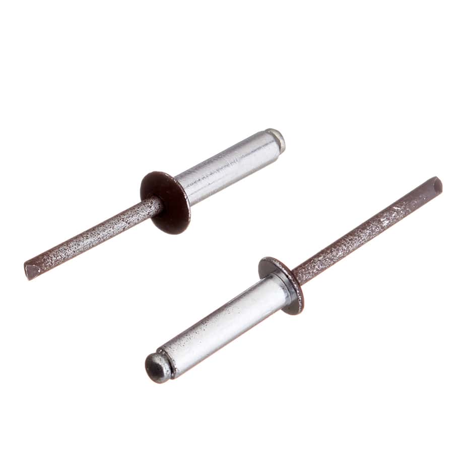 Заклепка вытяжная 4	8x18 мм алюминий/сталь коричневая RAL 8017 (100 шт.)