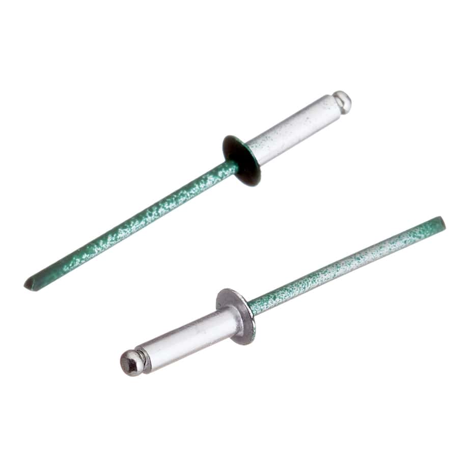 Заклепка вытяжная 3	2x12 мм алюминий/сталь зеленая RAL 6005 (100 шт.)