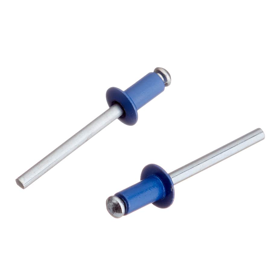 Заклепка вытяжная 4	8x10 мм алюминий/сталь синяя RAL 5005 (100 шт.)