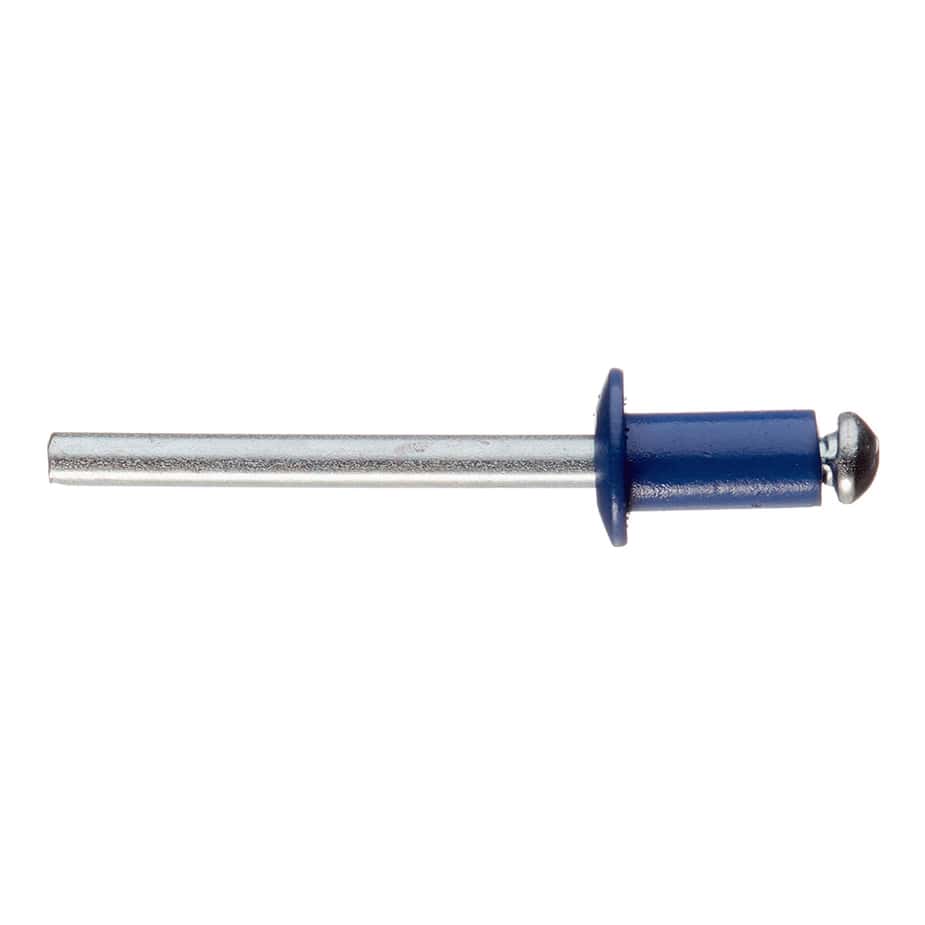 Заклепка вытяжная 4	8x10 мм алюминий/сталь синяя RAL 5005 (100 шт.)