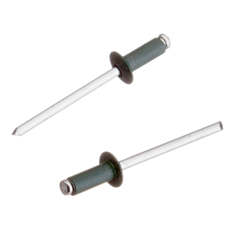 Заклепка вытяжная 4	0x10 мм алюминий/сталь зеленая RAL 6005 (100 шт.)