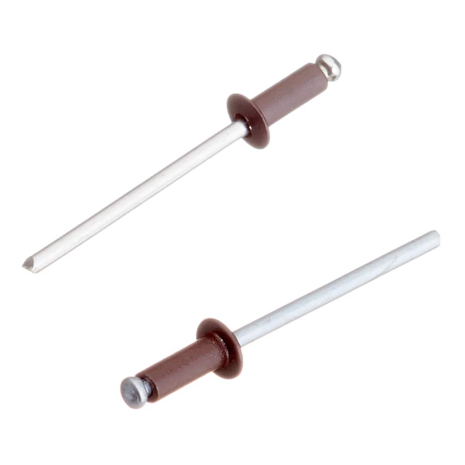 Заклепка вытяжная 3	2x8 мм алюминий/сталь коричневая RAL 8017 (100 шт.)