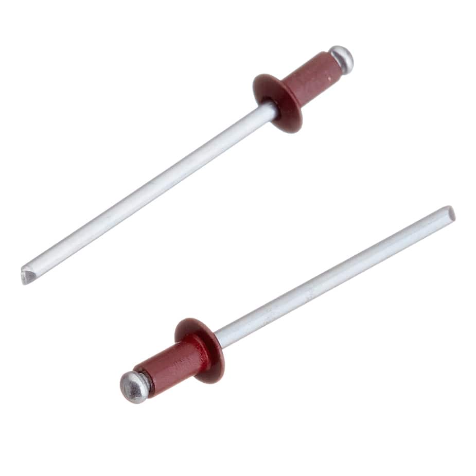 Заклепка вытяжная 3	2x6 мм алюминий/сталь красная RAL 3005 (100 шт.)