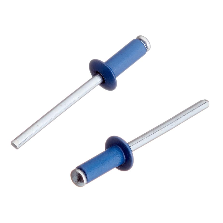 Заклепка вытяжная 4	8x12 мм алюминий/сталь синяя RAL 5005 (100 шт.)