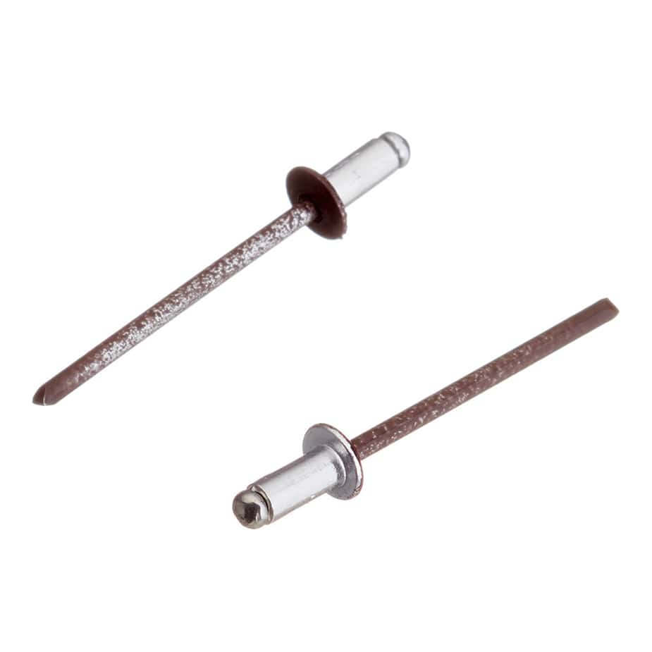 Заклепка вытяжная 3	2x6 мм алюминий/сталь коричневая RAL 8017 (100 шт.)