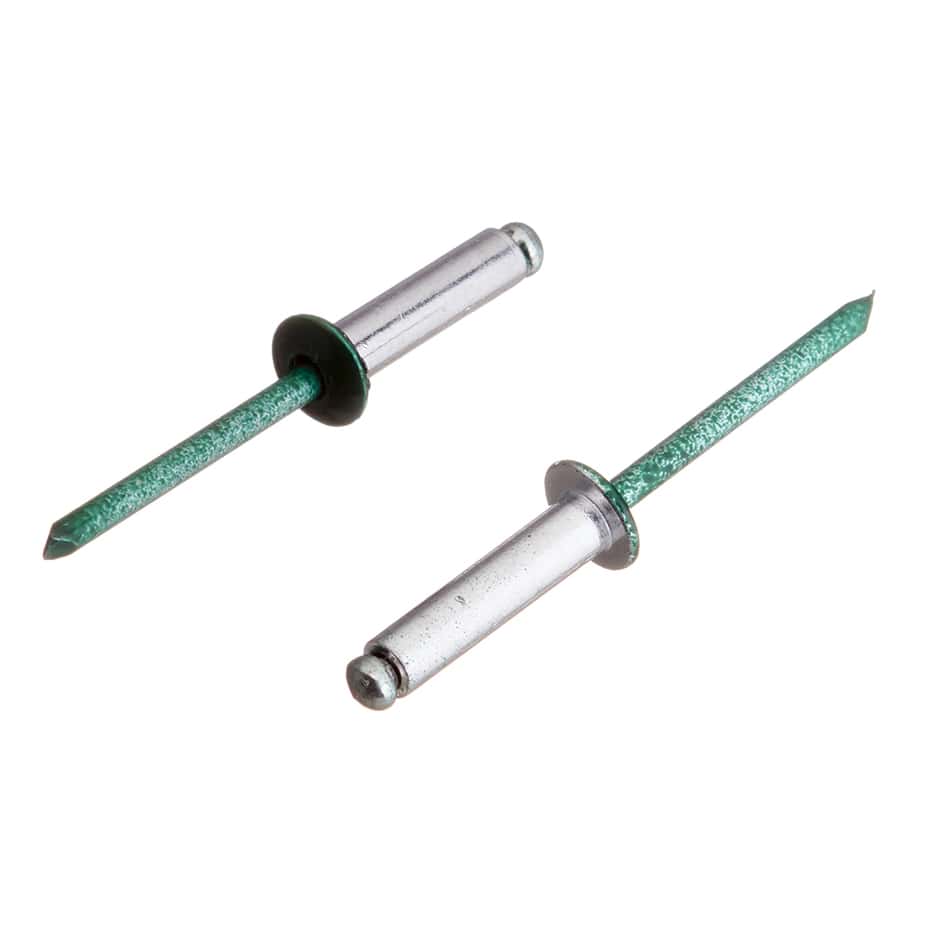 Заклепка вытяжная 4	8x18 мм алюминий/сталь зеленая RAL 6005 (100 шт.)