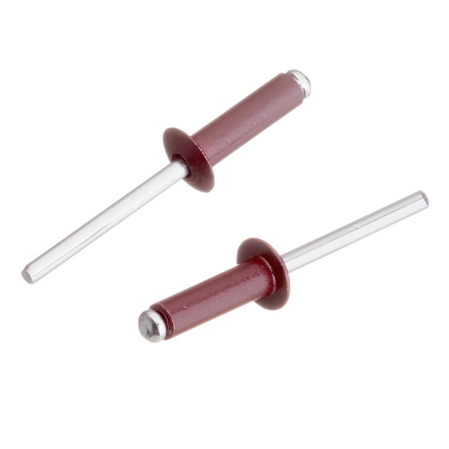 Заклепка вытяжная 4	8x16 мм алюминий/сталь красная RAL 3005 (100 шт.)