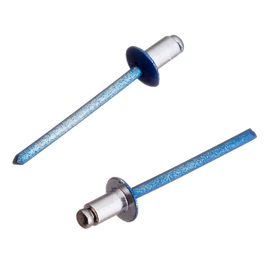 Заклепка вытяжная 4	0x6 мм алюминий/сталь синяя RAL 5005 (100 шт.)