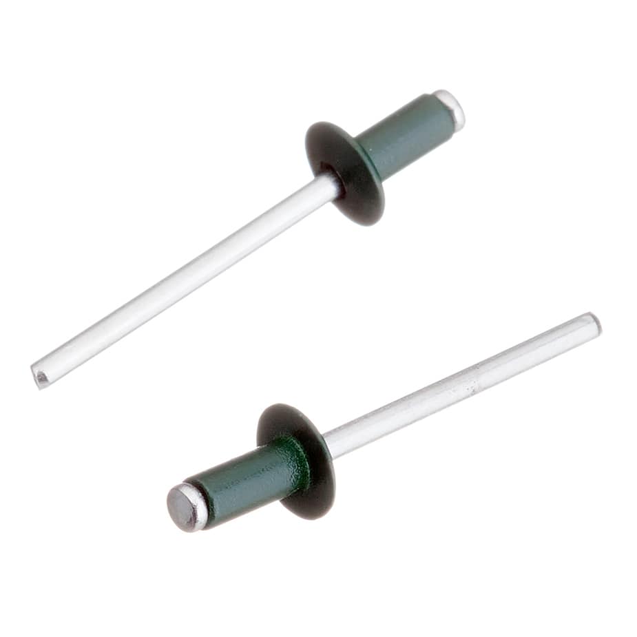 Заклепка вытяжная 4	0x8 мм алюминий/сталь зеленая RAL 6005 (100 шт.)