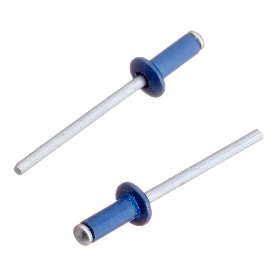 Заклепка вытяжная 4	0x10 мм алюминий/сталь синяя RAL 5005 (100 шт.)