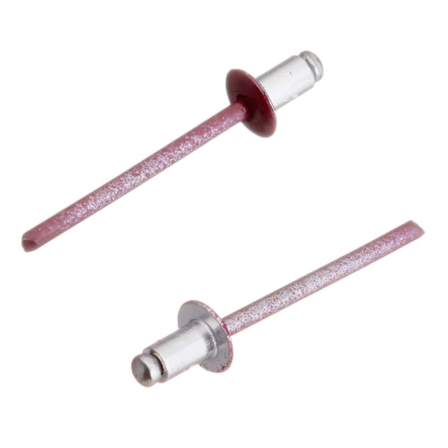 Заклепка вытяжная 4	0x6 мм алюминий/сталь красная RAL 3005 (100 шт.)