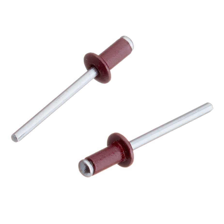 Заклепка вытяжная 4	8x10 мм алюминий/сталь красная RAL 3005 (100 шт.)