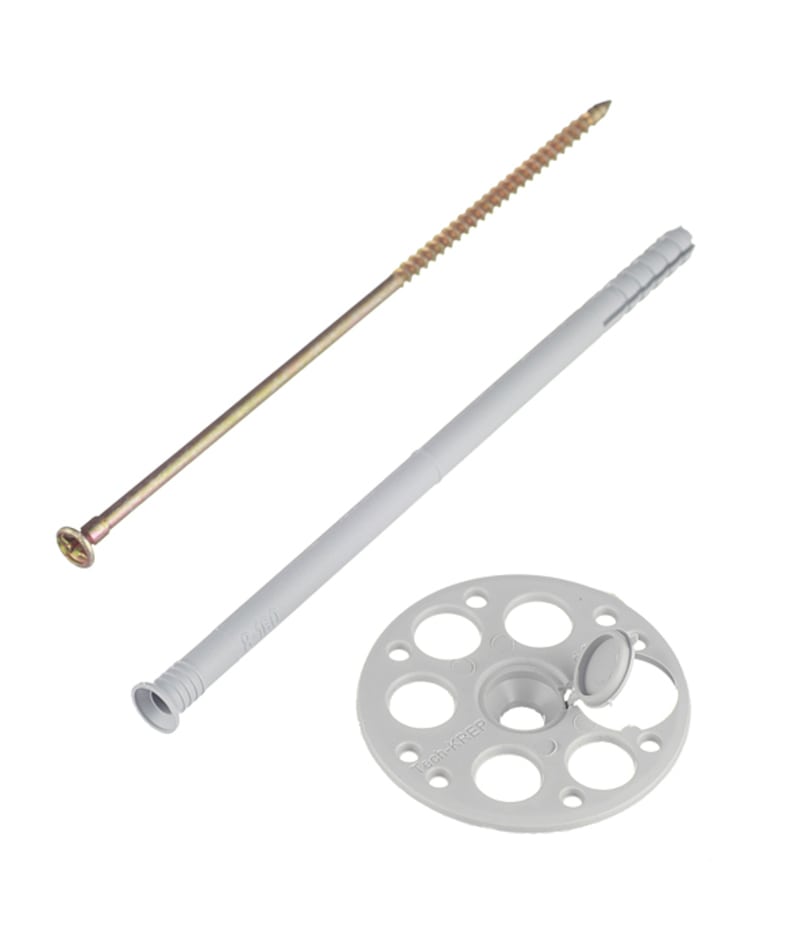 Дюбель для теплоизоляции 8х160 мм металлический гвоздь с термоголовкой (200 шт.)