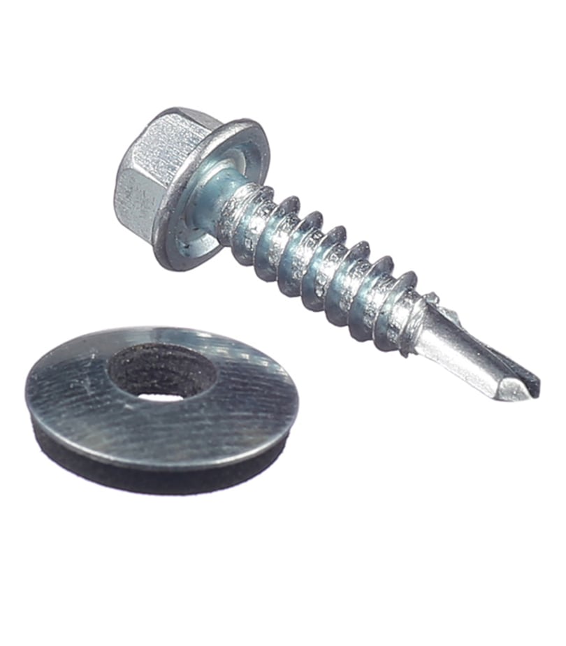 Саморезы кровельные с буром 25х5	5 мм металл-металл оцинкованные (300 шт.)