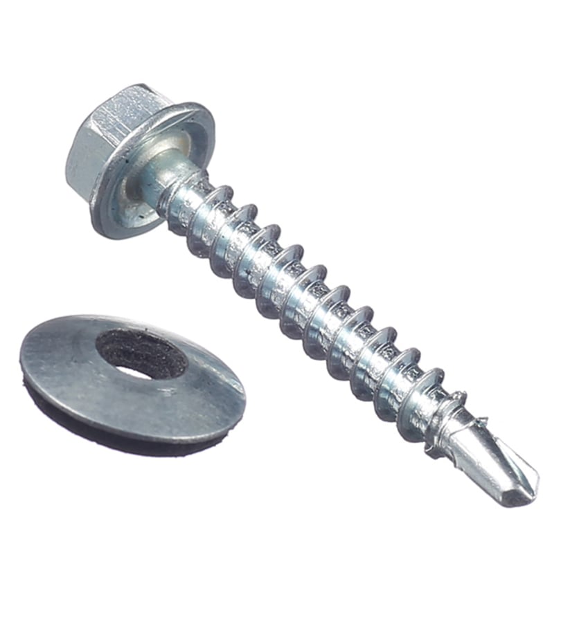 Саморезы кровельные с буром 35х4	8 мм металл-дерево оцинкованные (250 шт.)