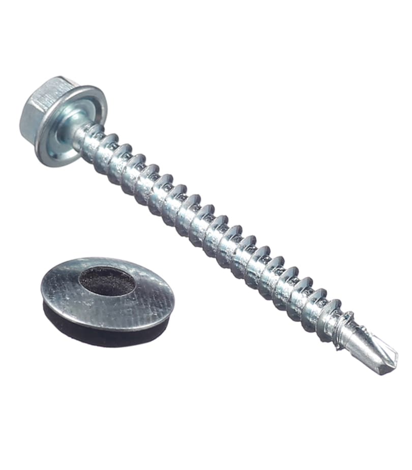 Саморезы кровельные с буром 51х4	8 мм металл-дерево оцинкованные (200 шт.)