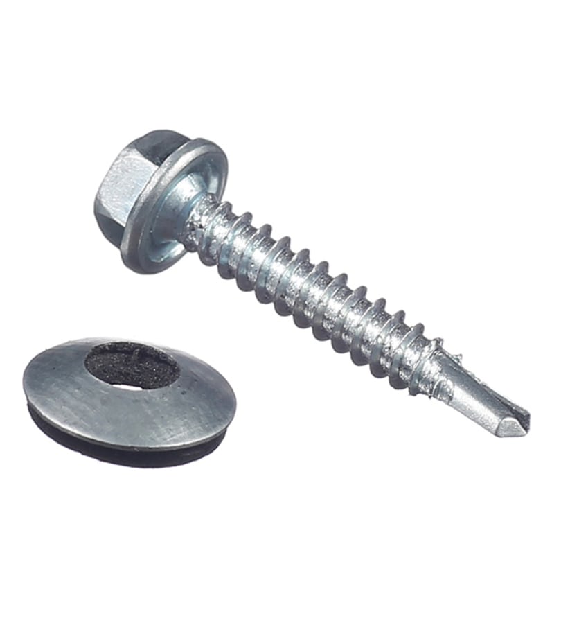 Саморезы кровельные с буром 28х4	8 мм металл-дерево оцинкованные (300 шт.)