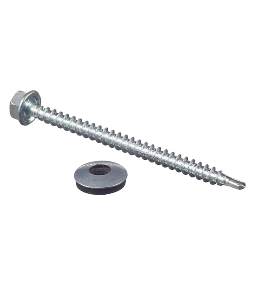 Саморезы кровельные с буром 70х4	8 мм металл-дерево оцинкованные (150 шт.)