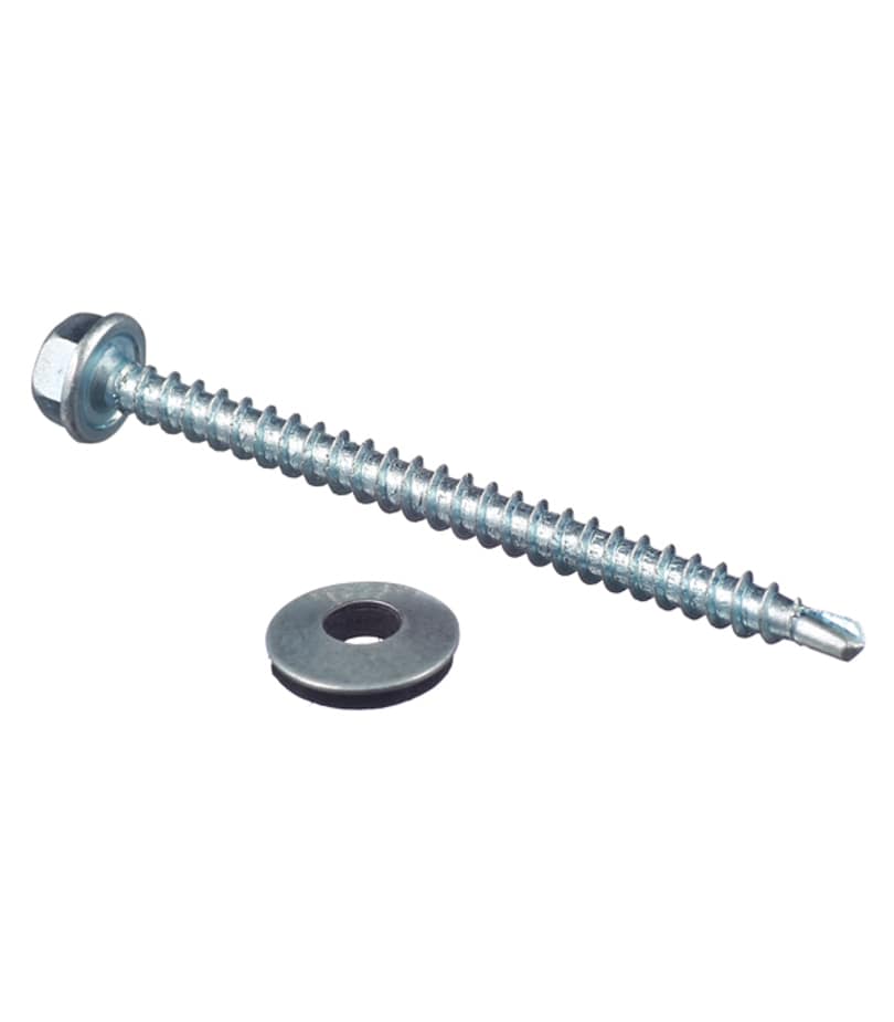 Саморезы кровельные с буром 65х4	8 мм металл-дерево оцинкованные (150 шт.)