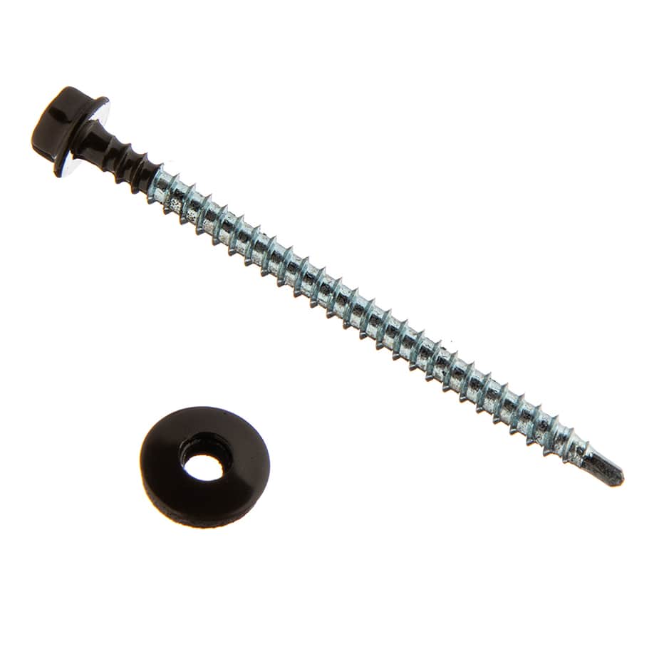 Саморезы кровельные с буром 70х4	8 мм металл-дерево темно-коричневые RR 32 Daxmer (100 шт.)