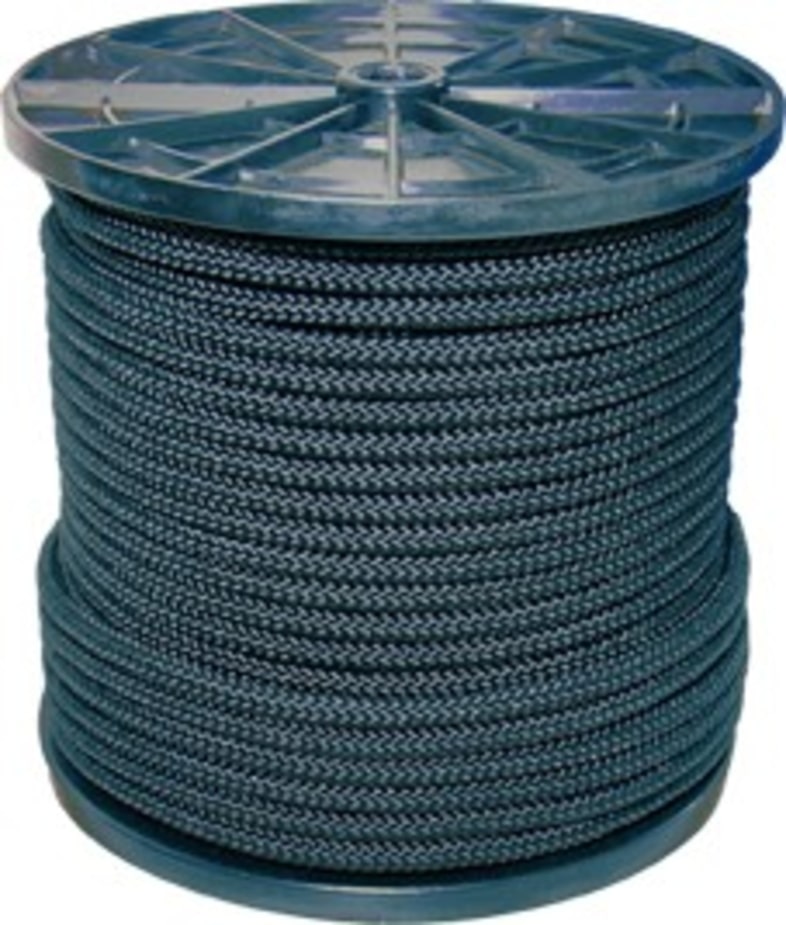 Шнур вязаный полипропиленовый 8 прядей черный d4 мм